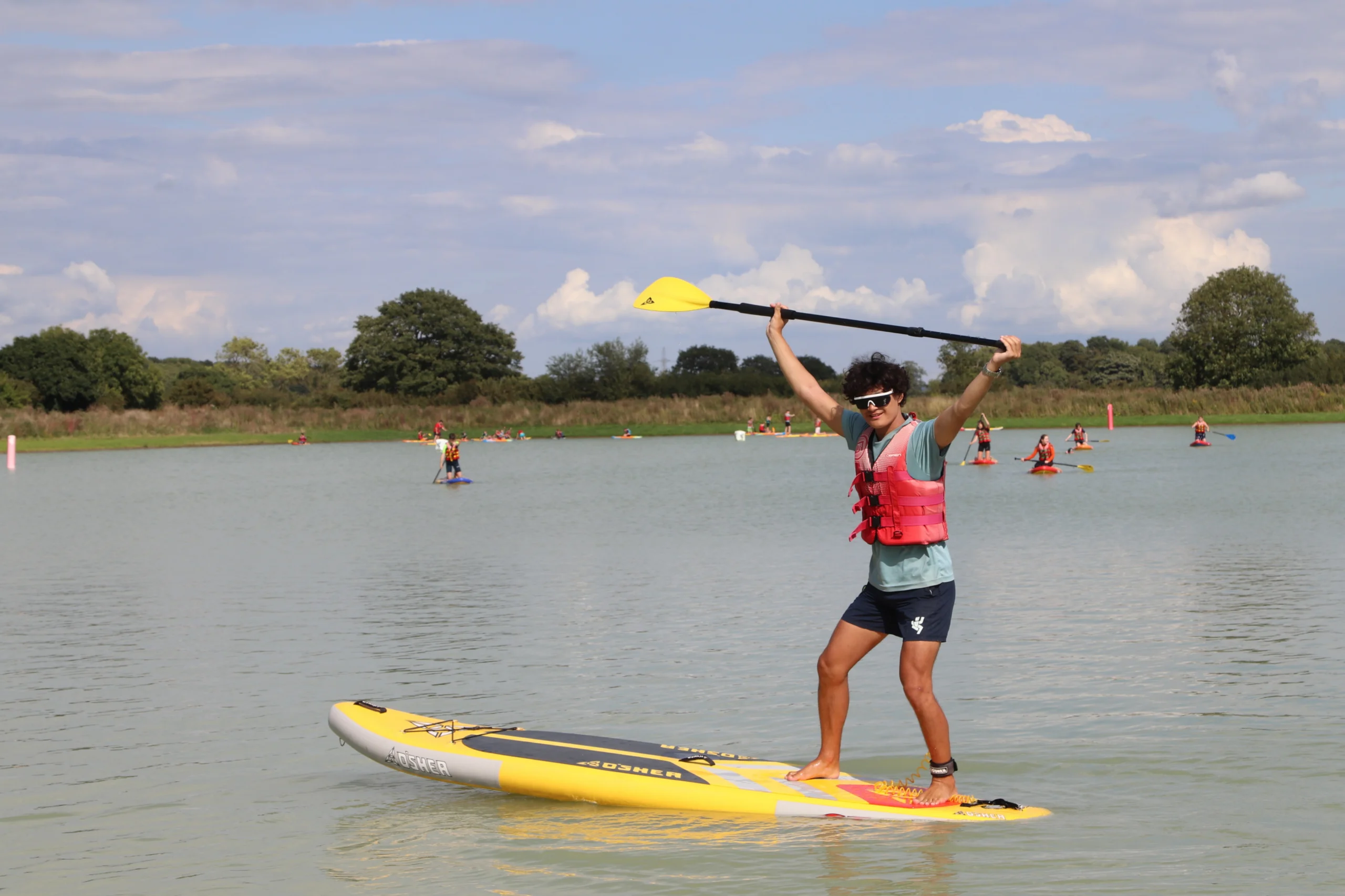 Inflatable kayak and paddle sports sessions available at West Country Water Park near Bristol with hire equipment included