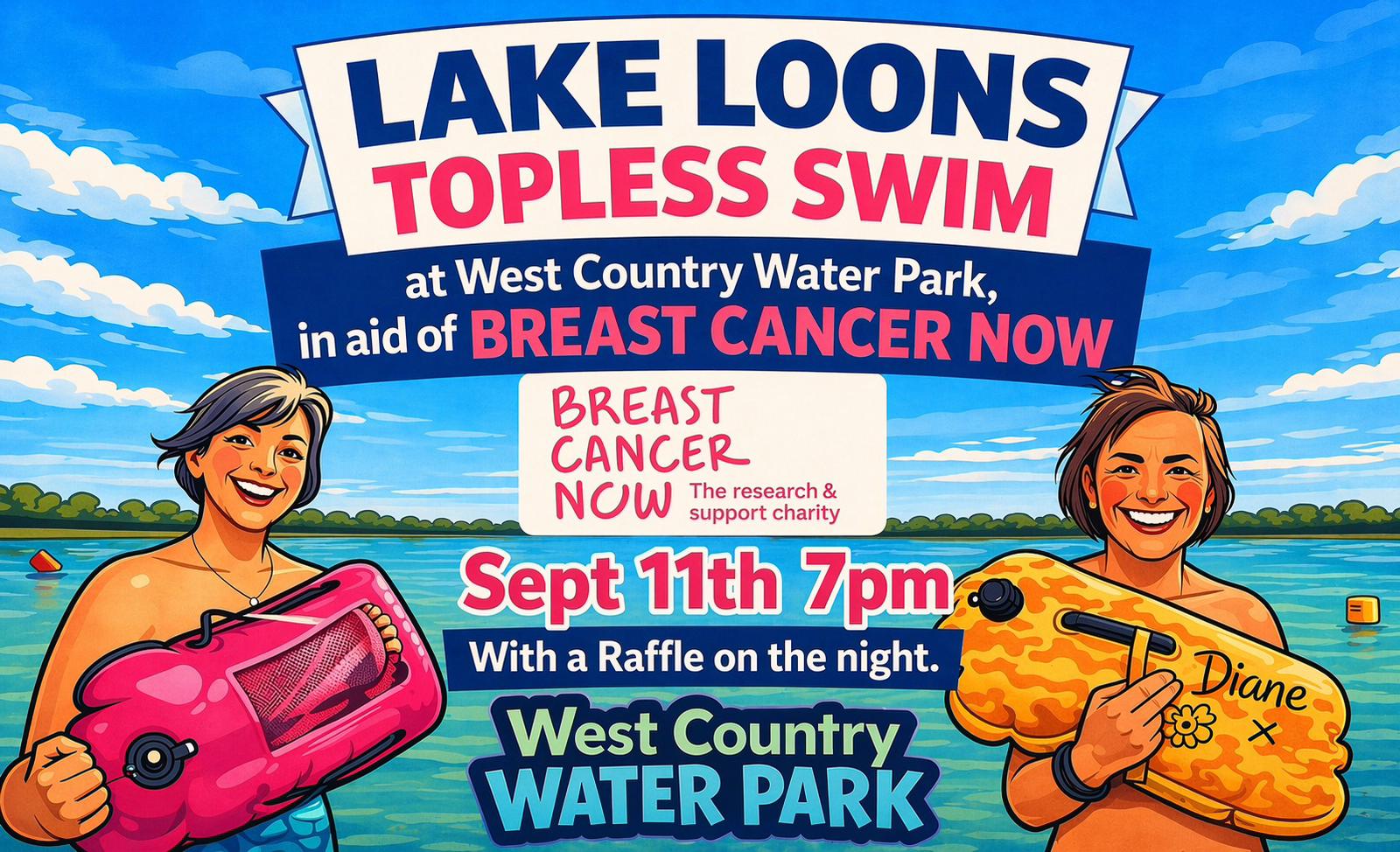 Topless Swim in aid of Breast Cancer Now