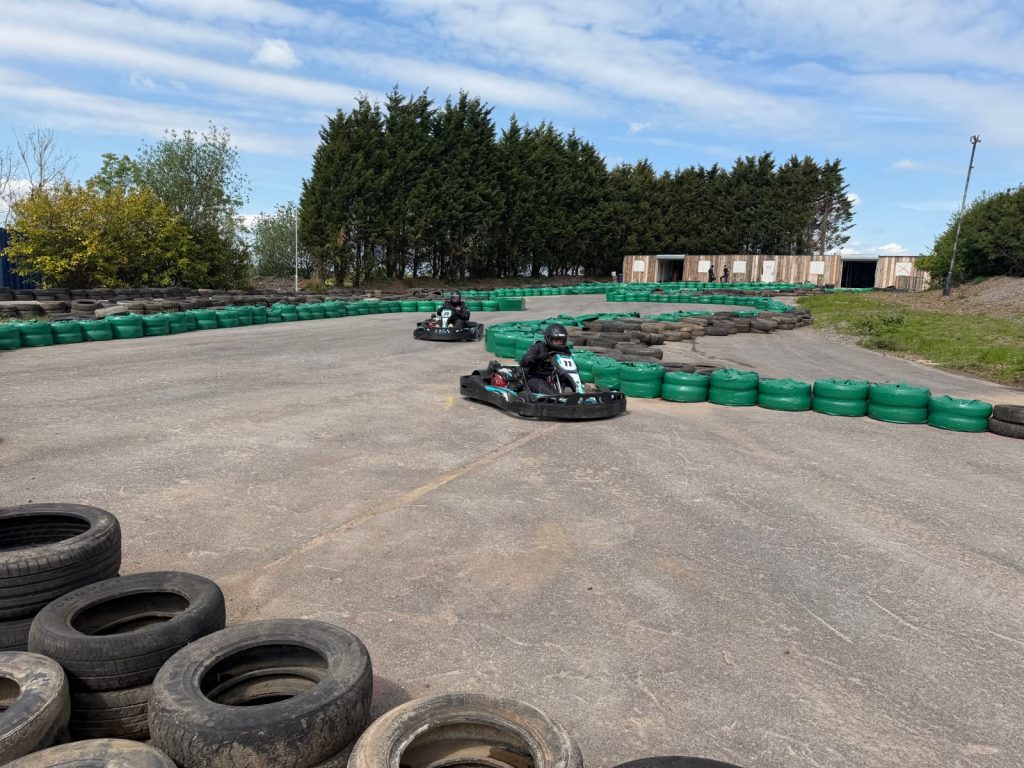 karts coming around the corner